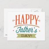Carte Postale Bonne fête des pères (Devant / Derrière)