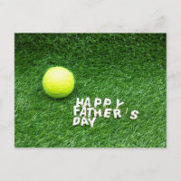 Bonne Fête des pères au joueur de tennis avec tenn