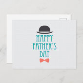 Carte Postale Bonne Fête des pères Casquette et Cravate Bow | Ca (Devant / Derrière)