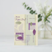 Carte Postale Bonne Fête des pères. Conception élégante des feui (Debout devant)