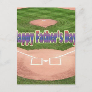 Carte Postale Bonne Fête des pères de baseball