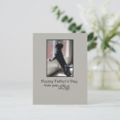 Carte Postale Bonne Fête des pères de votre petit chien (Debout devant)