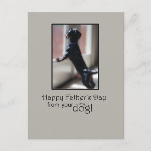 Carte Postale Bonne Fête des pères de votre petit chien (Devant)