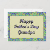 Carte Postale Bonne Fête des pères grand-père (Devant / Derrière)