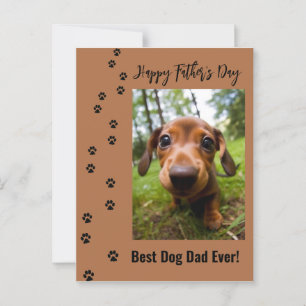 Carte Postale Bonne Fête des pères Meilleur Chien Papa Jamais Ph