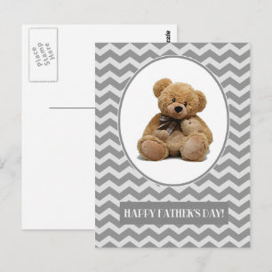 Carte Postale Bonne Fête des pères. Nounours mignons
