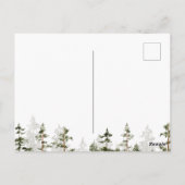 Carte Postale Bonne Fête des pères Rustique Aquarelle Green Fore (Dos)