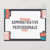 Carte Postale Bonne fête des professionnels administratifs (Devant)