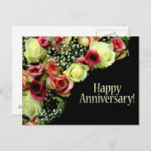 Carte Postale Bonne fête des roses (Devant / Derrière)