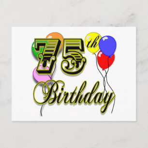 Carte Postale Bonne fête du 75e anniversaire