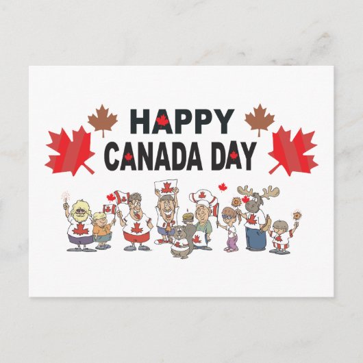 Carte Postale Bonne fête du Canada (Devant)