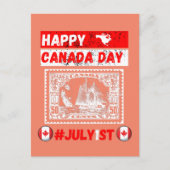 Carte Postale Bonne fête du Canada 1er juillet (Devant)
