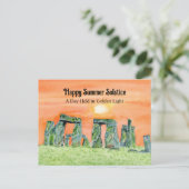 Carte Postale Bonne fête du solstice d'été Stonehenge (Debout devant)
