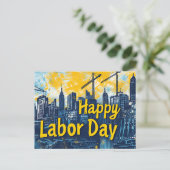 Carte postale Bonne Fête du Travail (Debout devant)