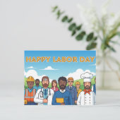 Carte Postale Bonne fête du travail (Debout devant)