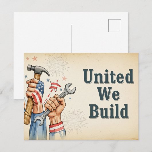 Carte postale Bonne Fête du Travail (Devant / Derrière)