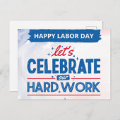 Carte Postale Bonne fête du travail (Devant / Derrière)