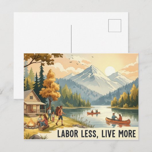 Carte postale Bonne Fête du Travail (Devant / Derrière)
