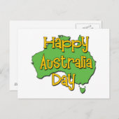 Carte Postale Bonne fête nationale australienne (Devant / Derrière)