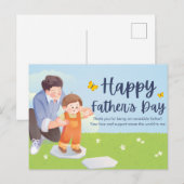 Carte Postale Bonne fête papa  (Devant / Derrière)