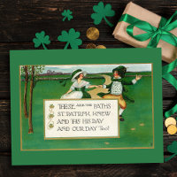 Bonne fête Vintage des enfants irlandais St. Patri