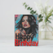 Carte Postale Bonne fresque d'anniversaire (Debout devant)