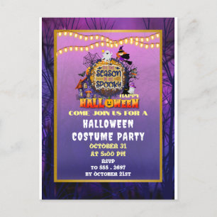 Carte Postale Bonne Halloween C'est la fête de la saison Éffraya