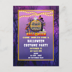 Carte Postale Bonne Halloween C'est la fête de la saison Éffraya