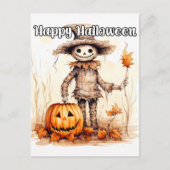 Carte Postale Bonne Halloween Scarecrow (Devant)