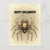 Carte Postale Bonne Halloween Steampunk Spider (Devant)