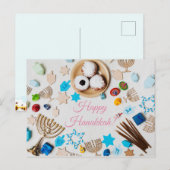 Carte Postale Bonne Hanoukka (Devant / Derrière)