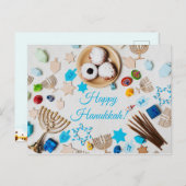 Carte Postale Bonne Hanoukka (Devant / Derrière)