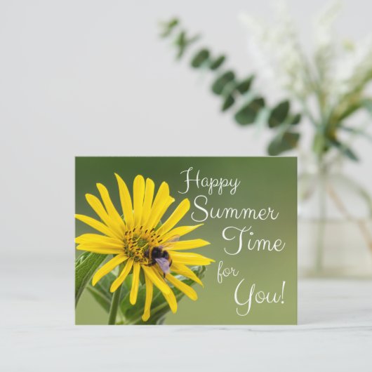 Carte Postale Bonne heure d'été pour vous! (Debout devant)