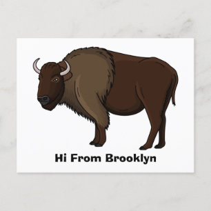 Carte Postale Bonne illustration de bison américain