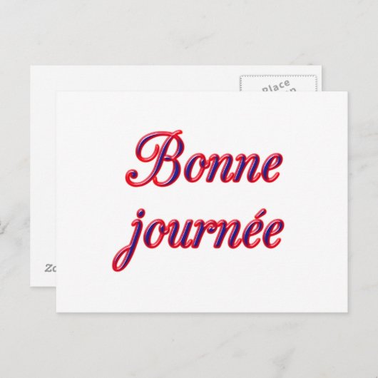 Carte postale Bonne journée (Devant / Derrière)