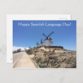 Carte Postale Bonne Journée de l'Espagnol ! (Devant / Derrière)