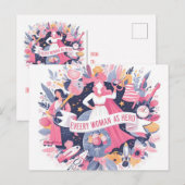 Carte Postale Bonne Journée des Femmes 2024 (Devant / Derrière)