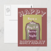 Carte Postale Bonne journée et meilleure nuit ! Joyeux anniversa (Devant / Derrière)