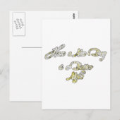 Carte Postale Bonne journée et une meilleure soirée Citation d'a (Devant / Derrière)