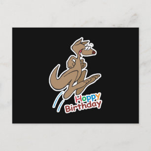 Carte Postale bonne joyeuse anniversaire kangourou