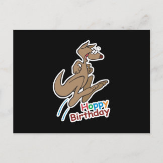 Carte Postale bonne joyeuse anniversaire kangourou