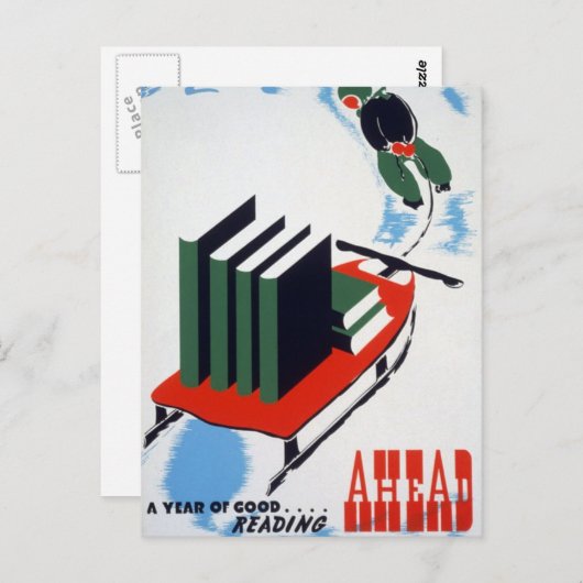 Carte Postale Bonne lecture à l'avance (Devant / Derrière)