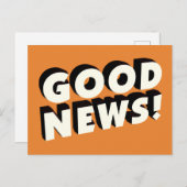 Carte Postale Bonne nouvelle ! (Devant / Derrière)