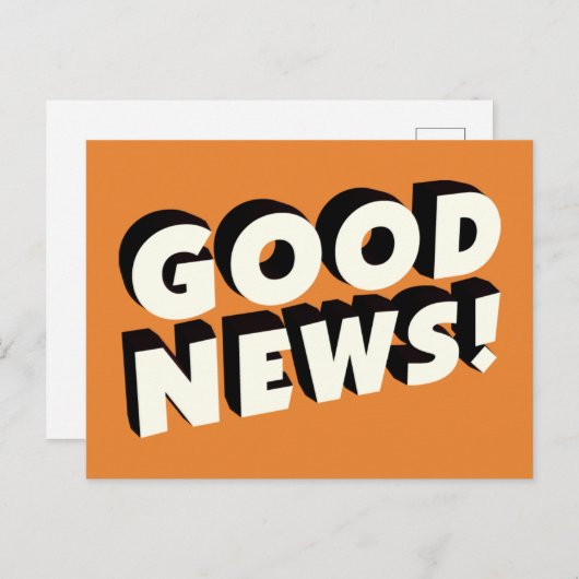 Carte Postale Bonne nouvelle ! (Devant / Derrière)