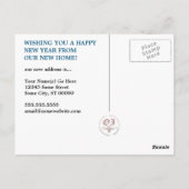 Carte Postale bonne nouvelle année nouvelle adresse faire-part (Dos)
