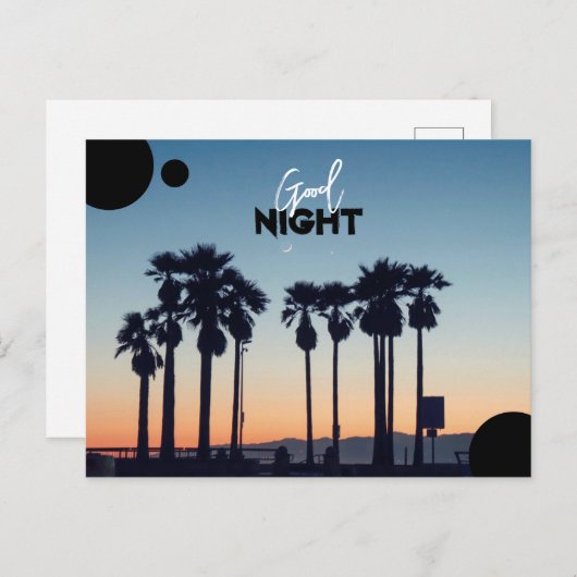 Carte postale Bonne nuit (Devant / Derrière)