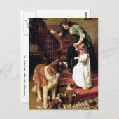 Carte postale :  Bonne nuit - avec St Bernard (Devant / Derrière)