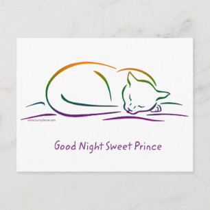 Carte Postale Bonne Nuit Sweet Prince (Chat)