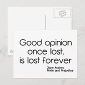 Carte Postale Bonne opinion (Devant / Derrière)