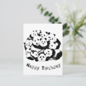 Carte Postale Bonne Pandas Funny Birthday Card (Debout devant)